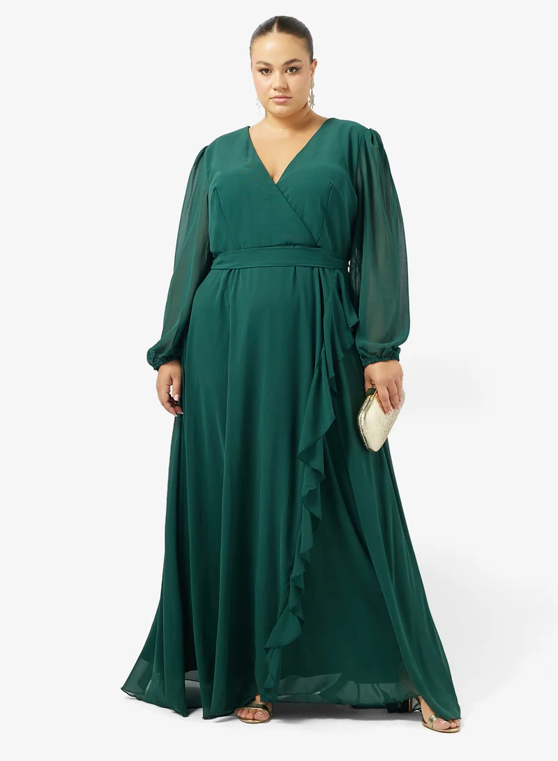Khizana  Plus Size A-line Wrap Dress for Women | Best Price UAE